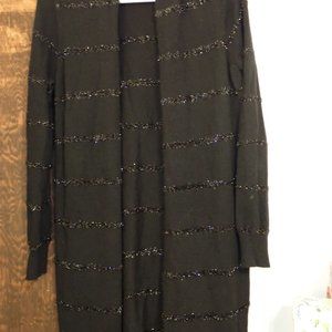 Black Sweater Long Duster style Long sleeve